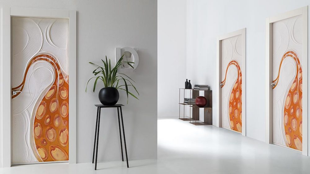 Installazione porte bertolotto con stampa arancio