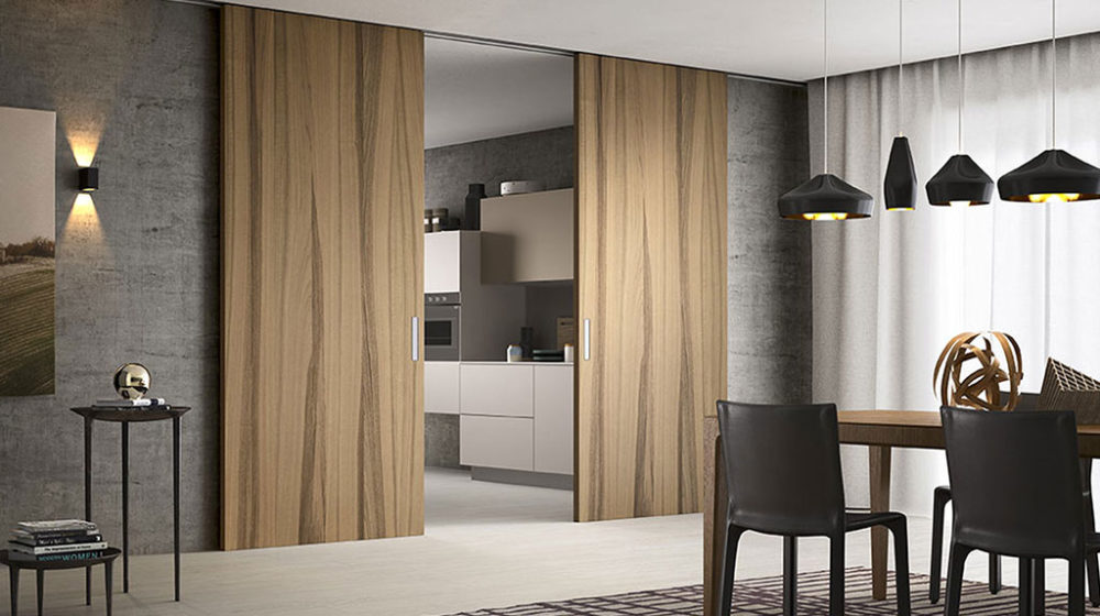 Appartamento con porte scorrevoli